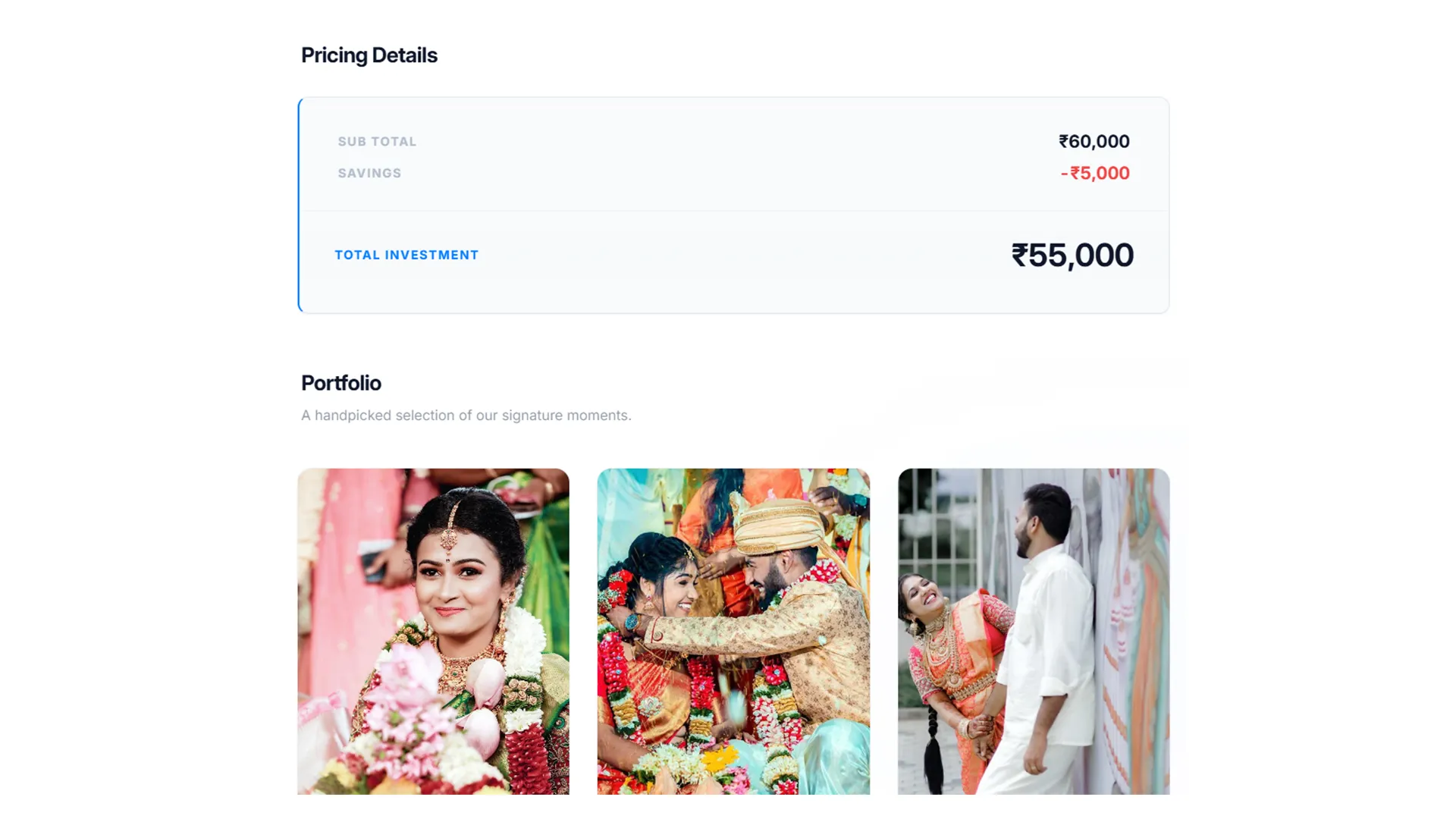 Visual Pricing with Photo Gallery